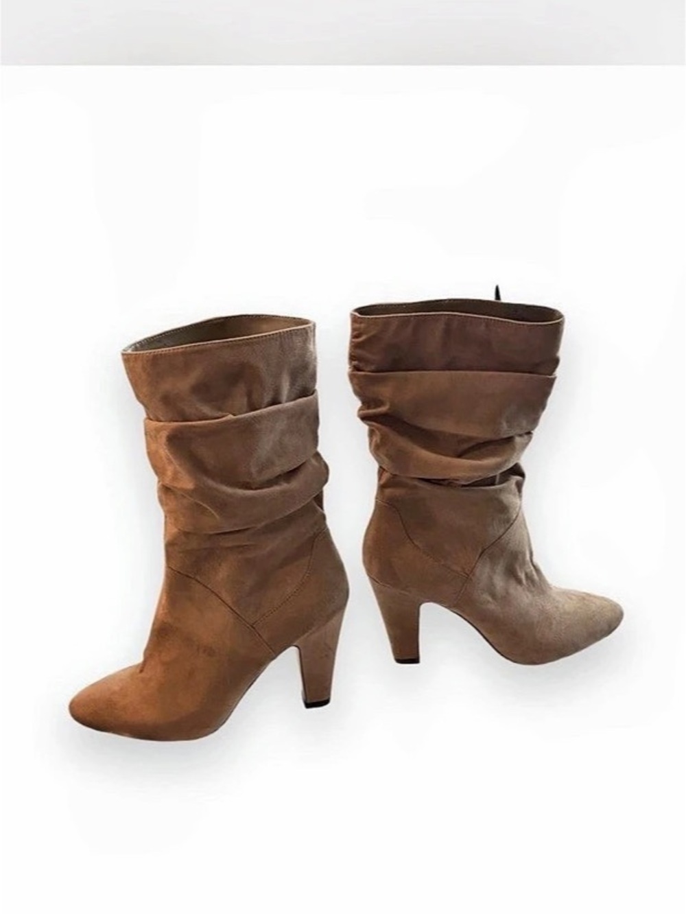 NINE WEST Brown Slouch Heeled Boots